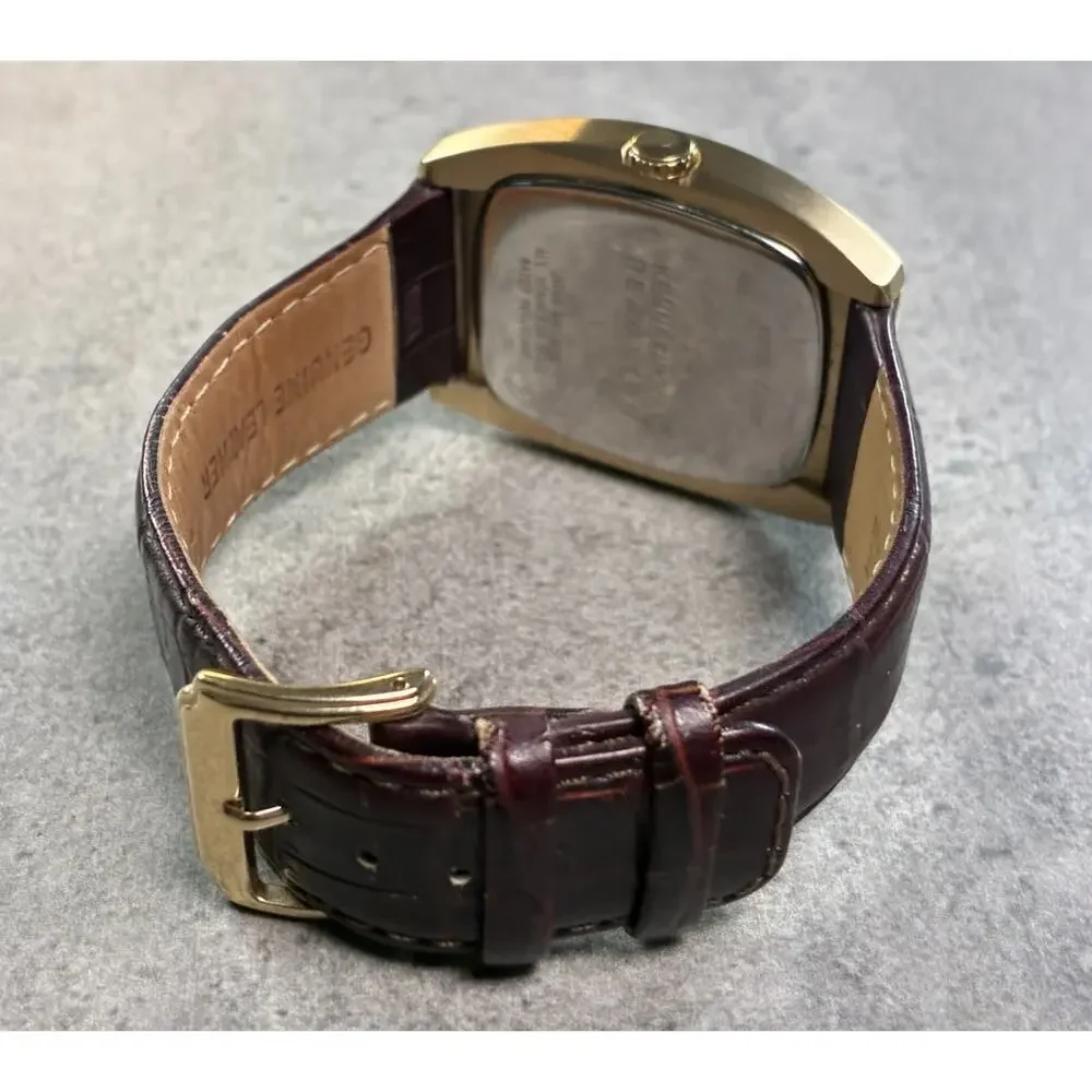 Kenneth Cole Reaction Men's Multi‑Function Watch Gold Rectangular 37mm Working
